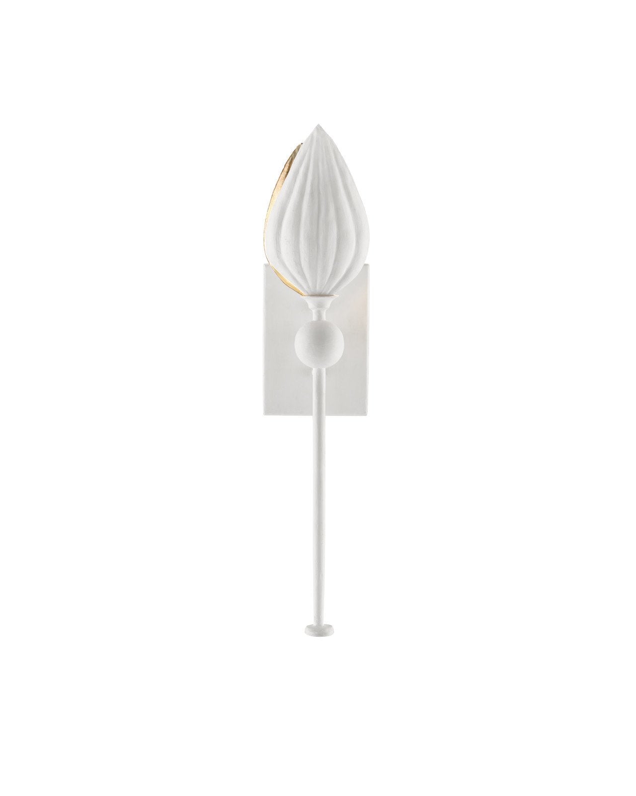 Peace Lily White Wall Sconce